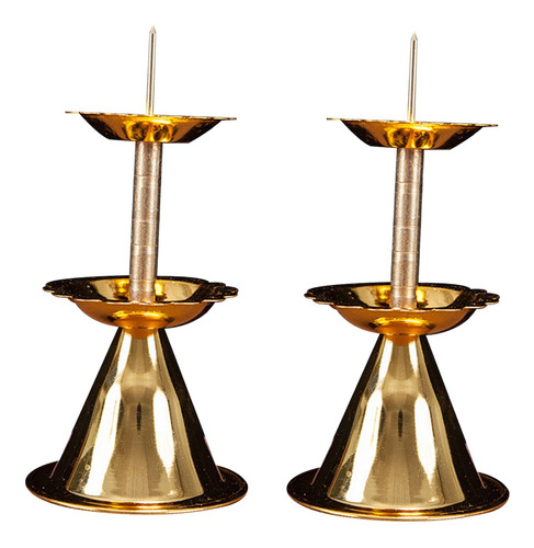 Candelabro De Metal De 2 Uds, Portavelas Budistas Para