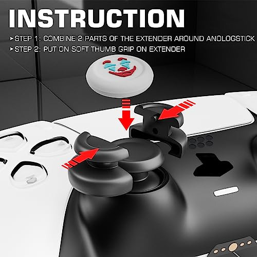 Pack De Extensores Y Cubiertas Para Joystick Ps5/ps4 - Joker