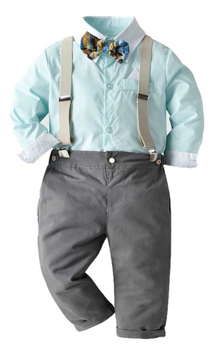 Pantalones Con Tirantes De Manga Larga Y Suave Para Niños, R