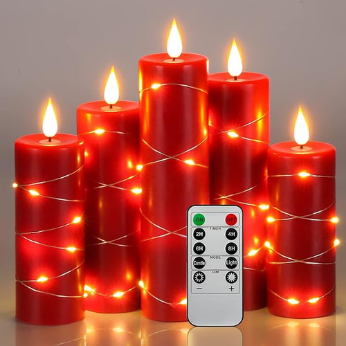 Paquete De 5 Velas Led Sin Angulo De Vision De 360 Grados Co