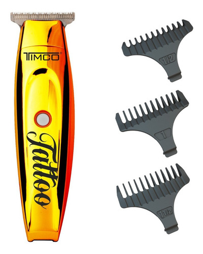 Maquina Para Cabello Terminadora Profesional Combo Timco N2 Color Negro/Dorado