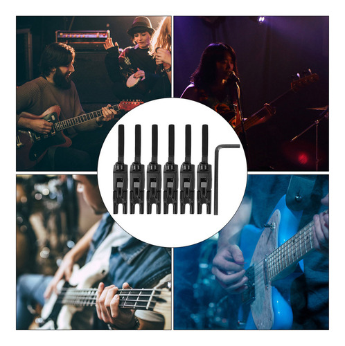 // 6 Peças De Guitarra Elétrica Bridge Saddle Tremolo