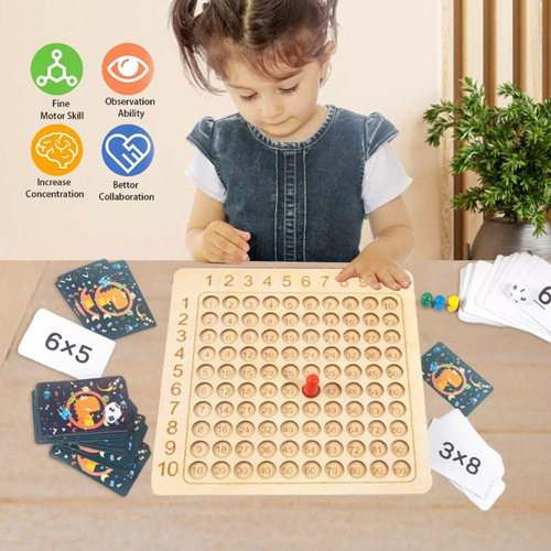 Mz Montessori Tabla De Madera Matemática Multiplicar Tabla