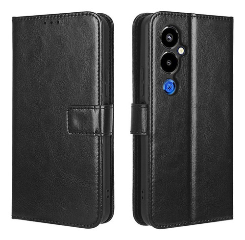 Funda De Cuero For Tecno Pova 4 Pro Anticaída Cartera Flip