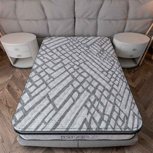 Colchon Restonic Individual Confort Ortopédico De Resortes Teconología Worry Free Never Turn