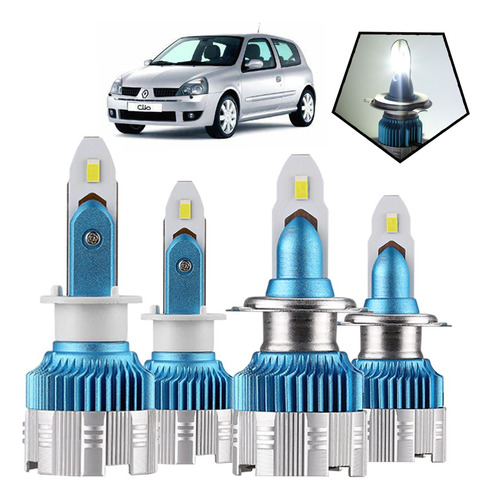 Kit De Faros Led Auto 16000lm 120w Para Renault Csp Chips