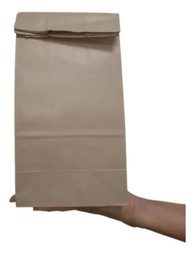 Bolsa De Papel Kraft Sin Asa Fondo Cuadrado 3kg Paq 50 Uni