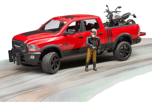 Bruder Ram 2502 Power Wagon Con Ducati Scrambler Desert ...