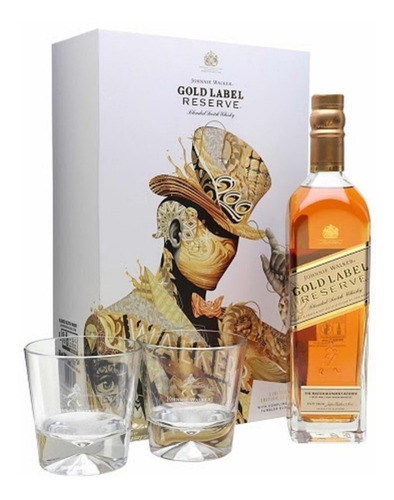 Johnnie Walker Gold Reserve Whisky 750ml - Estuche + 2 Vasos