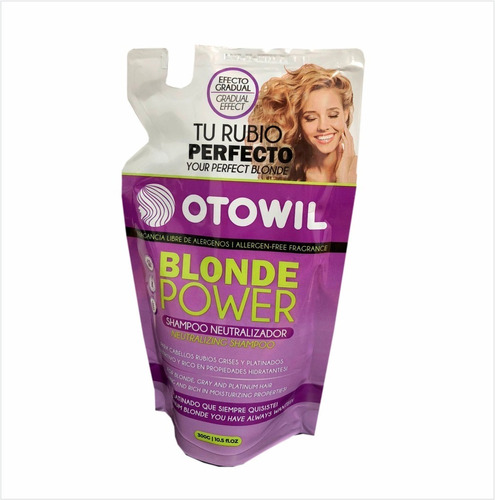 Imagen 1 de 4 de Doypack Shampoo Neutralizador Blonde Power Otowil X250g