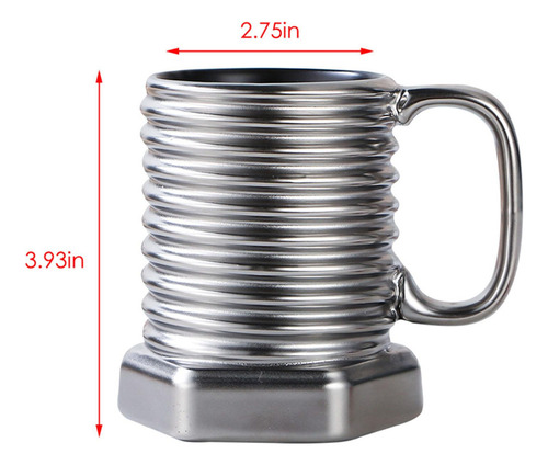 Para Tazas Café Taza Té En Forma Tornillo Plata