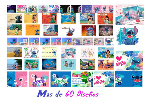Kit Diseños Plantillas P/ Tazas Lilo Stitch Sublimación