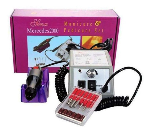 Imagen 2 de 5 de Torno Profesional Manicuria Pedicuria Uñas + Kit De Fresas