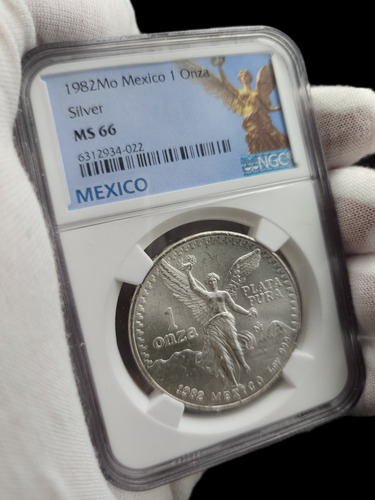 1 Onza Plata Pura Libertad 1982 Ngc Ms66