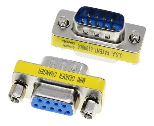 Conector Db9 9 Pines Macho Hembra Adaptador Rs232 Serial