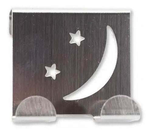 Imagen 1 de 8 de Gancho Metálico Con Diseño Luna Estrella