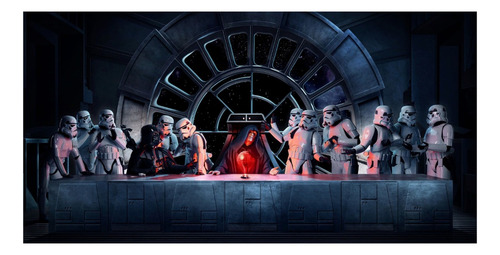 Póster Star Wars Parodia La Última Cena Darth Vader Traidor