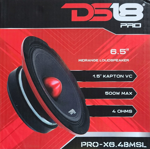 Paquete 2 Bocinas Ds18 Pro-x6.4bmsl+altavocez Pro-x694bm Color Rojo Con Negro