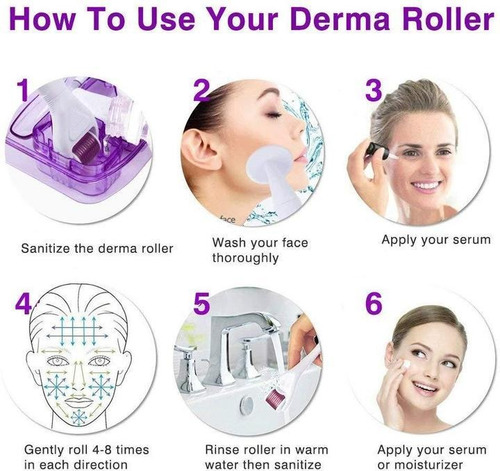 Imagen 2 de 4 de Derma Roller 6 En 1 Para Cuidado Y Limpieza Facial Nuevo