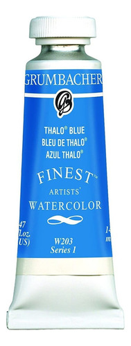 Grumbacher Finest Acuarela Pintura, 14 Ml / 0,47 Oz, Thalo A