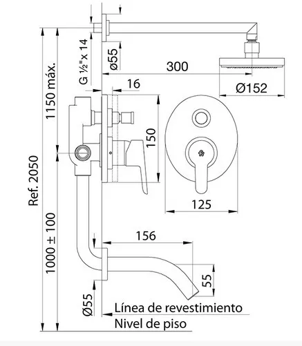 Segunda imagen para búsqueda de b5 griferia fv puelo 0312