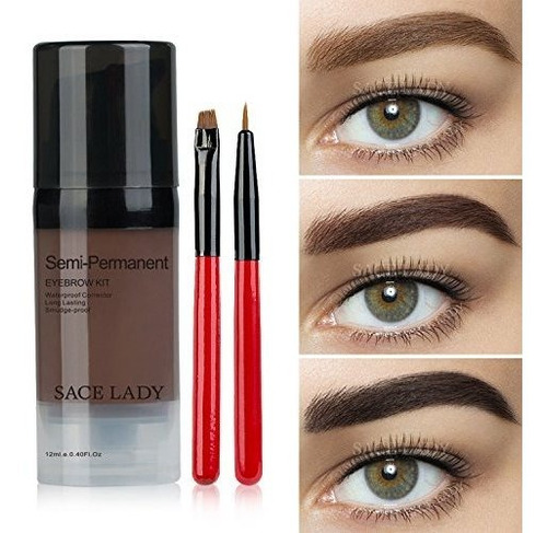 Impermeable Eyebrow Tint Gel Kit De Larga Duracion Color De