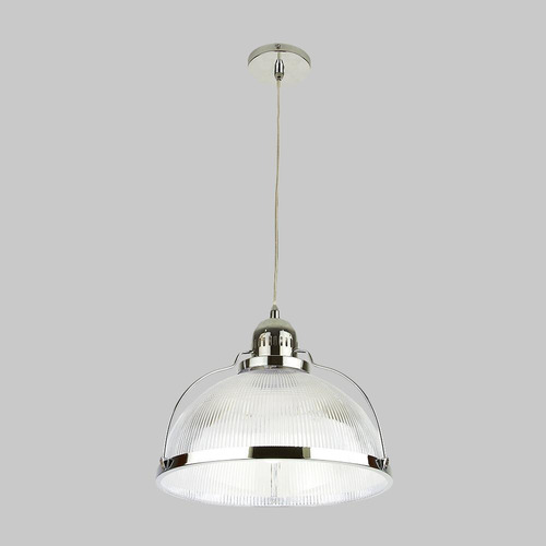 Tecnolite CTL-8073/CR Lámpara Colgante Lamina De Acero Satinado 60w Color Gris
