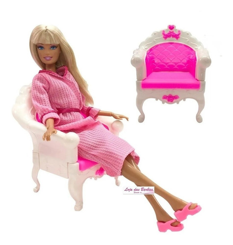 Poltrona Cadeira Sofá P/ Casa De Bonecas Barbie Susi Móveis