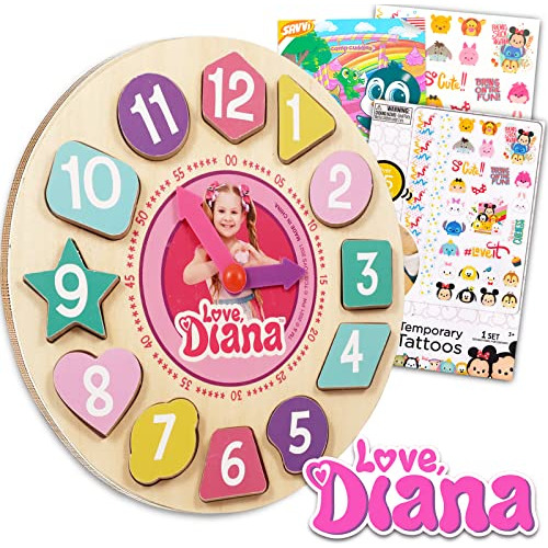 Amor Diana Reloj Rompecabezas Forma Juego Para Niños Y27ki