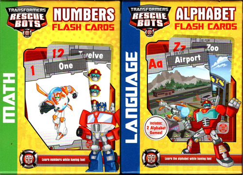 Hasbro Transformer Rescue Bots Tarjetas Flash - Números Al.