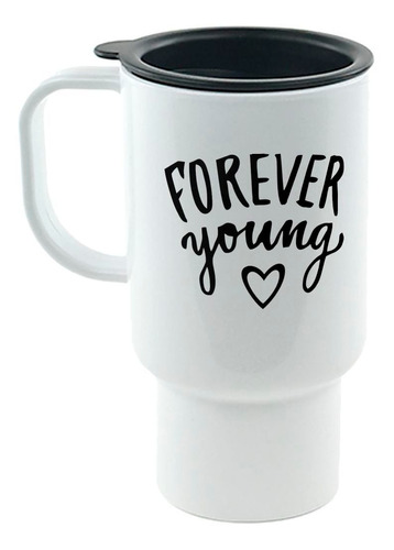 Jarro Termico Frase Forever Young Corazon
