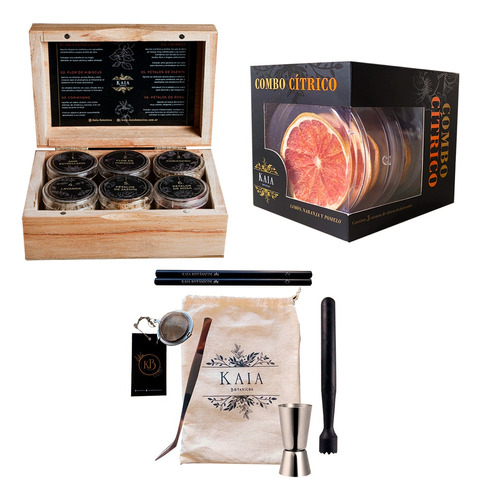 Kit Mixologia Botanica Kaia Six Citricos Herramientas 