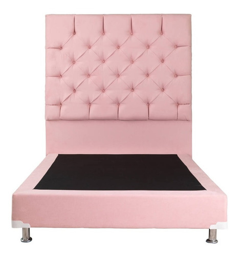 Cabecera King Size Dicasa Capri + Box Pink Rosa