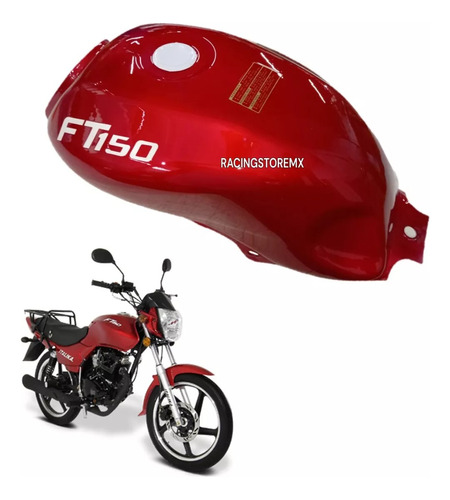 Tanque De Gasolina Moto Rojo Italika Ft150 Alta Calidad