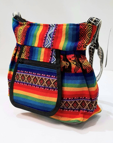 Imagen 1 de 7 de Cartera Morral Bolso Bandolera Aguayo Artesanal Oval Chico