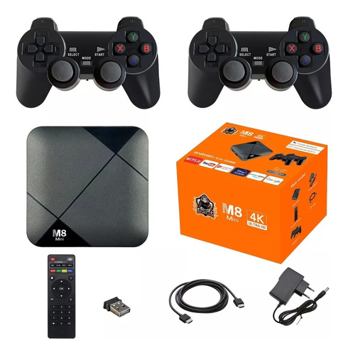 Juego 2 Controles 4k Mini Tv Consola Retro M8 Ultra Hd