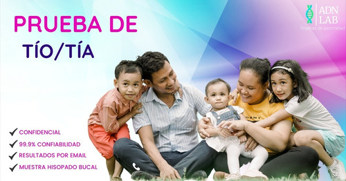 Kit Prueba De Tío/tía Por Adn - Resultados 3 Días Hábiles