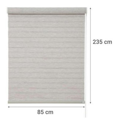 Cortina Roller Duo Zebra Traslucido 85x235 Cm - Bertex