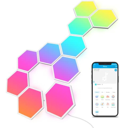 Govee Glide Hexa Light Panels, Smart Led Hexagon Wall Lights