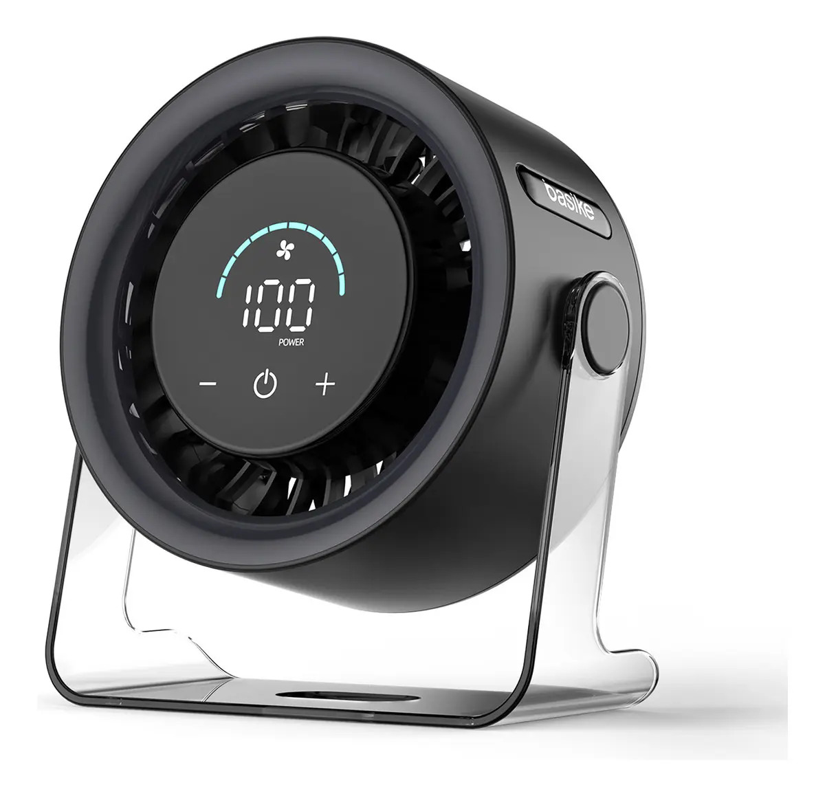 Mini Ventilador De Portátil Com Suporte Para Secar Cílios Maquiagem, Bateria 5000 Mah(7 Horas Máximo), Velocidade Ajustável Em 100 Níveis, Silencioso 30db, Desktop, Montado Na Parede, Cor Preto