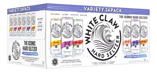 White Claw Hard Seltzer Sabores 24 Pack