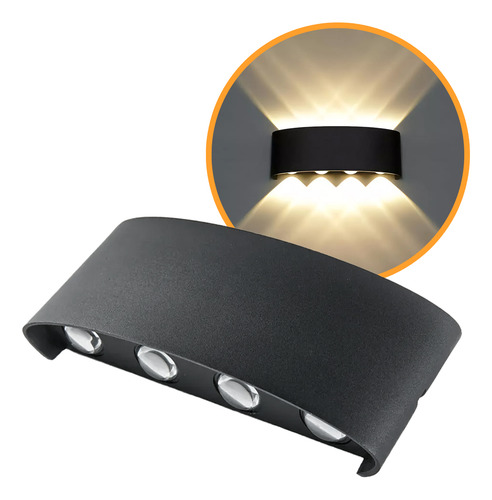 4x Luminaria De Parede Externa Muro Piscina 4 Fachos F1071