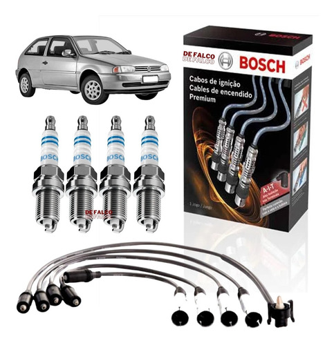 Kit Cabos E Velas Gol G2 Ap 1.6 1.8 2.0 Bosch 94 A 96 Gasoli