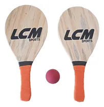 Comprar Kit 2 Raquetes De Praia Madeira Frescobol C\u002F 1 Bola