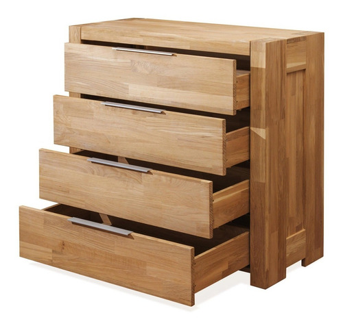 Imagen 4 de 6 de Cómoda En Madera Natural 100% Maciza Roble Ref: Maciza53
