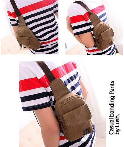 Morral Bandolera Reforzada Con Orificio Para Auriculares