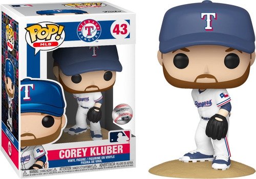 Funko Pop Corey Kluber #43 - Mlb Texas Rangers Baseball