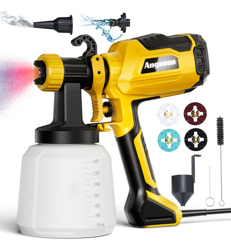 Angseen Hvlp - Pulverizador De Pintura Electrico Con Recipie