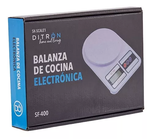 Balanza De Cocina Tara 1Gr A 10Kg A Pilas Pasteleria Gastronomia Plato  Grande Sf-400