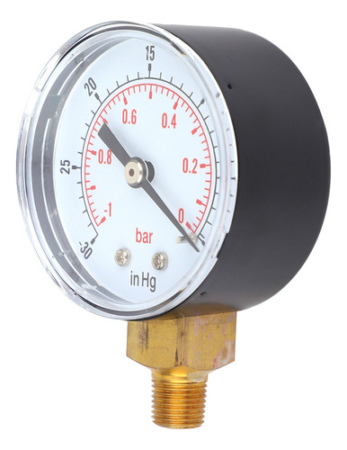 Manómetro De Vacío De Aire, -10 Bar, 30 Pulgadas Hg, 50 Mm,